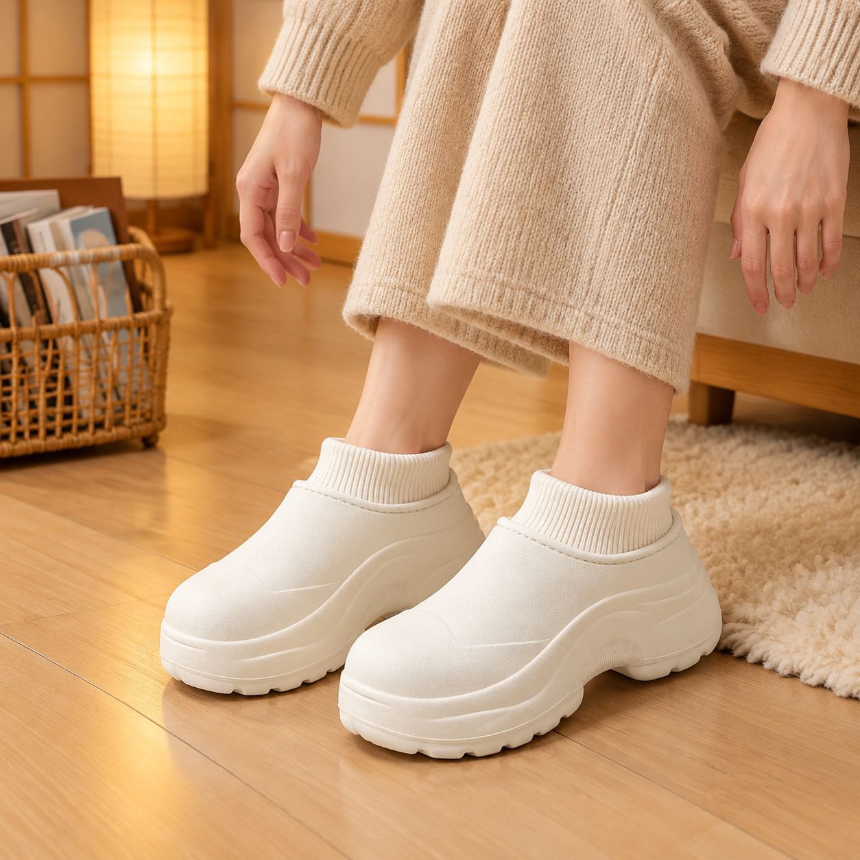 おしゃれなデザインのカップル用防寒ブーツ