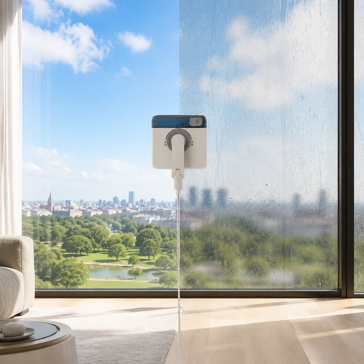 Innovatives Fensterputzwerkzeug mit starker Magnetkraft