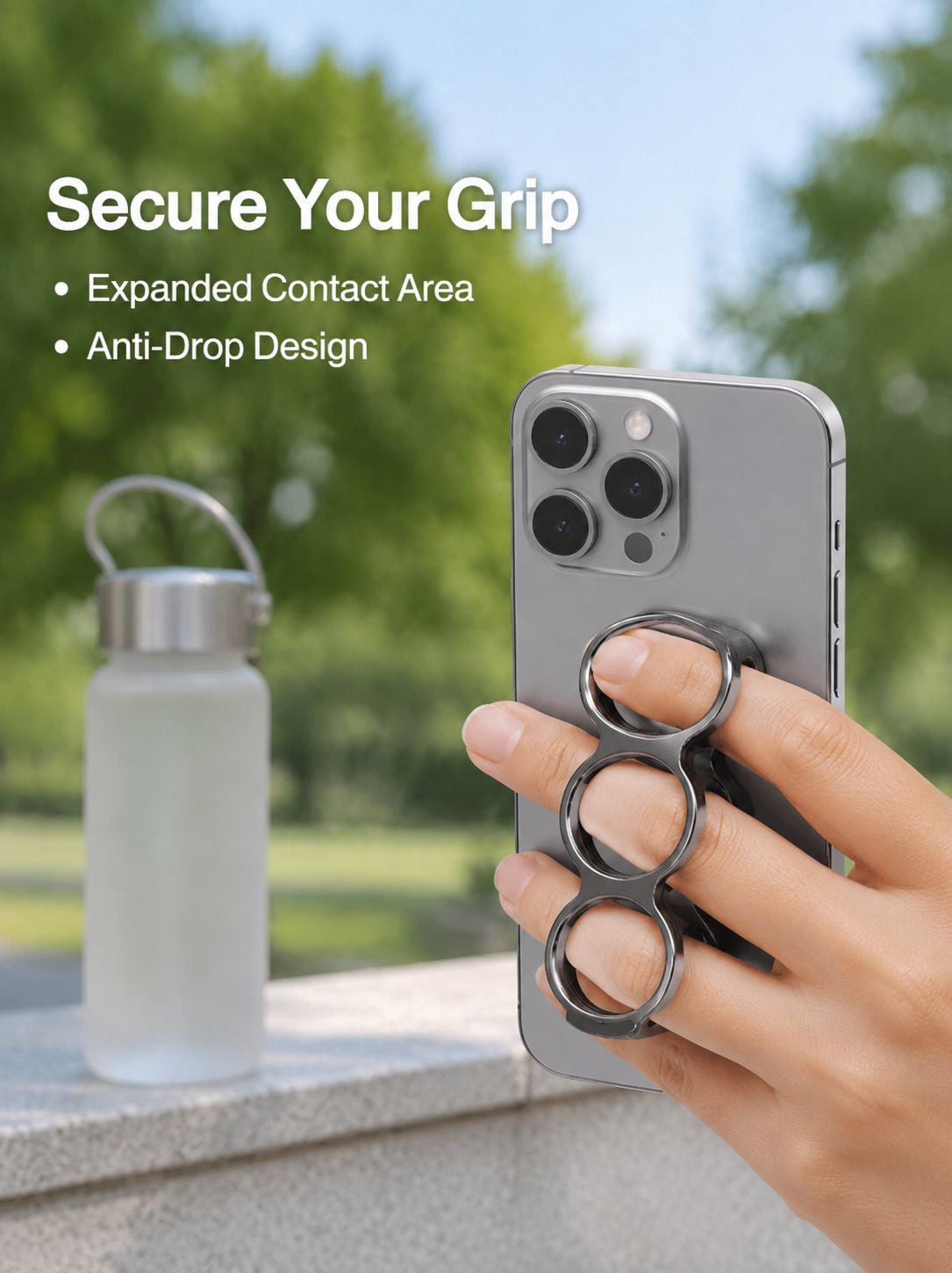 Three-Finger Magic Ring Rotating Foldable Phone Holder