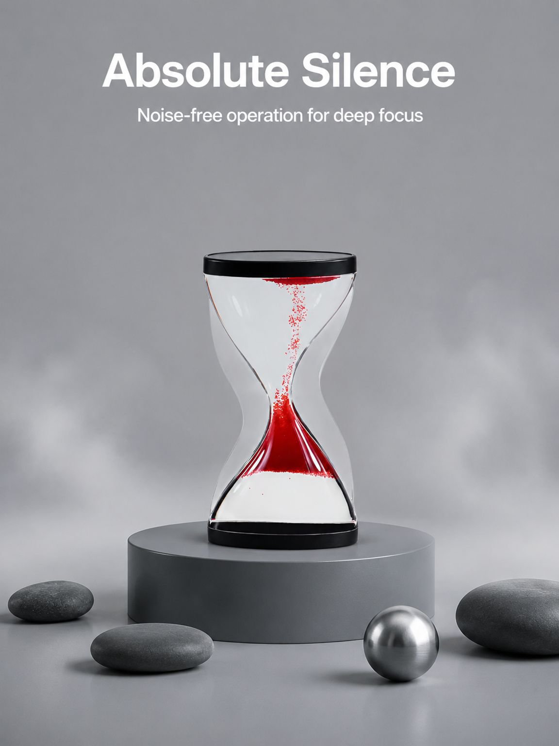 Rising hourglass ornament as a perfect mindfulness accessory