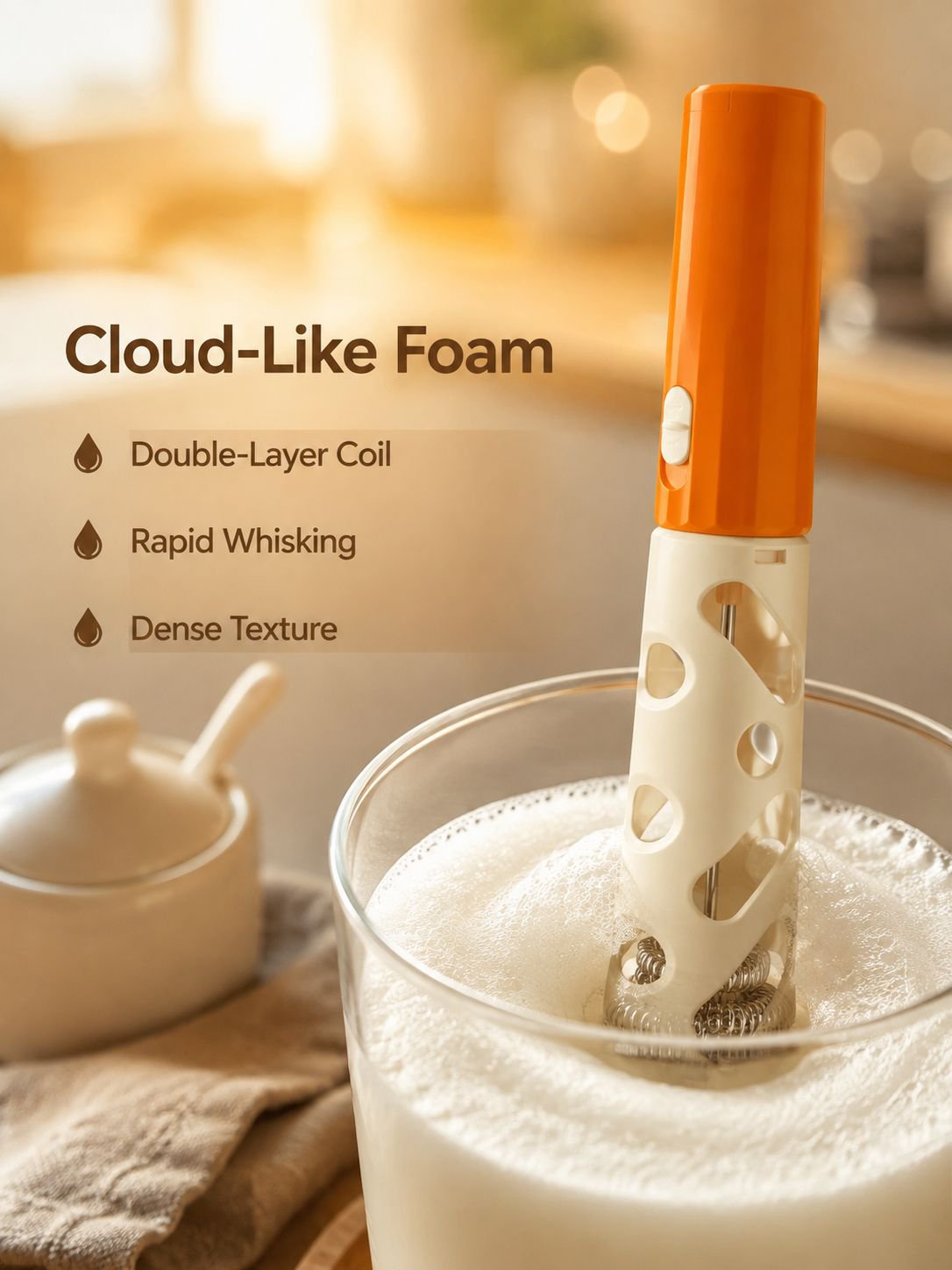 New electric coffee frother/milk frother/stirrer for home use, hands-free milk frother/stirrer.