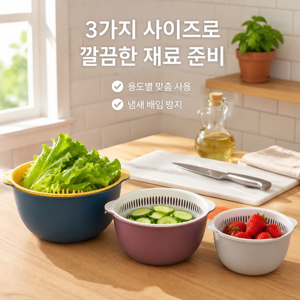 이중 세척 채반 6종 세트