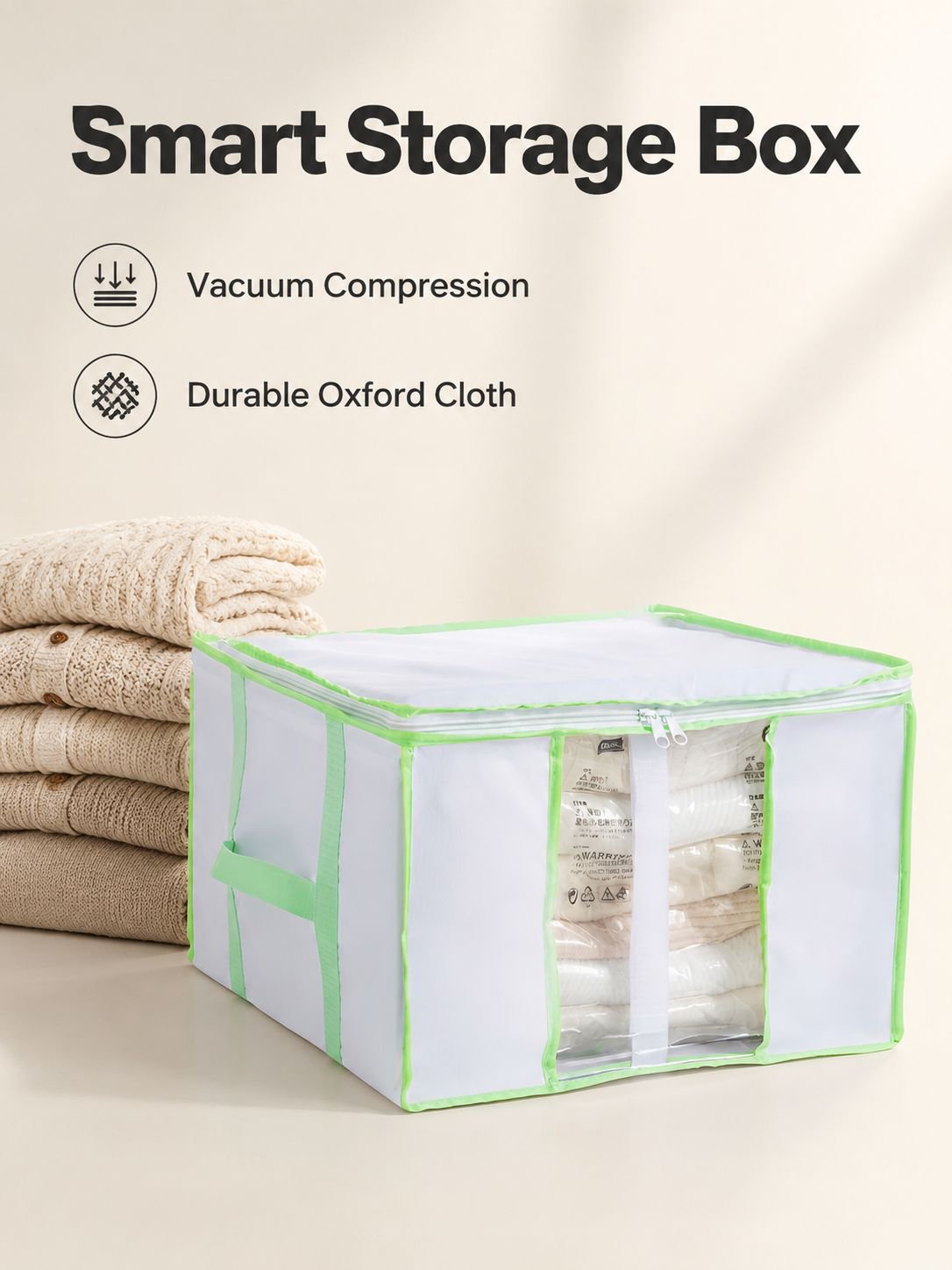 [Under-Bed Storage Box] Tailee Vacuum Compression Storage Box, Organizer, Oxford Cloth Clothing & Qu