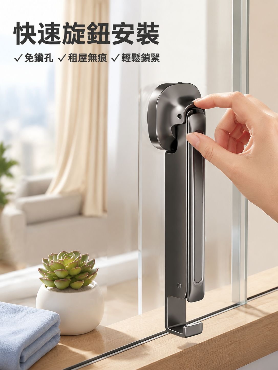 免打孔陽台多功能折疊晾曬架