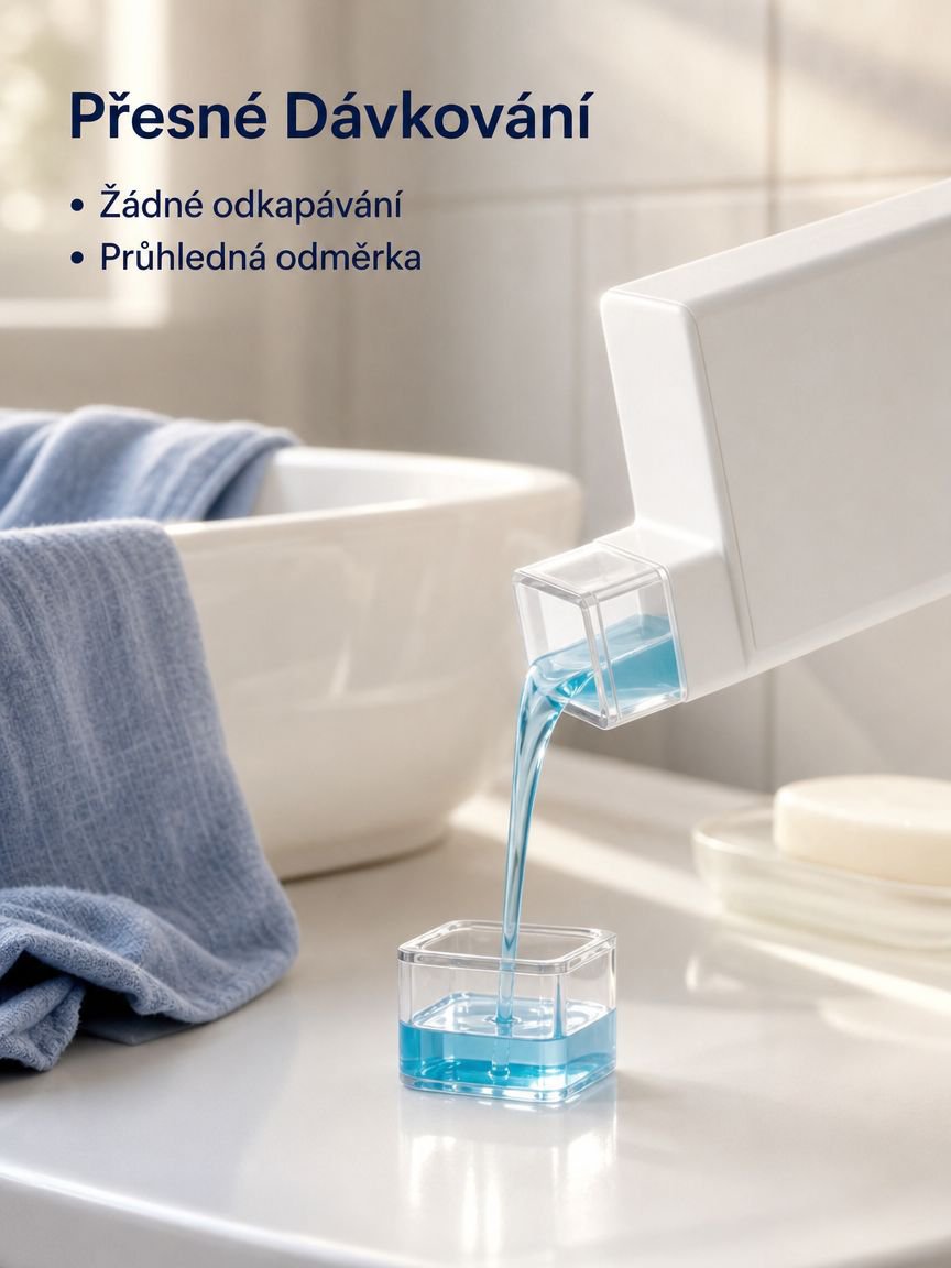 Láhev na dávkování tekutin Prací prostředek Skladovací láhev do prádelny 1000ml velká kapacita