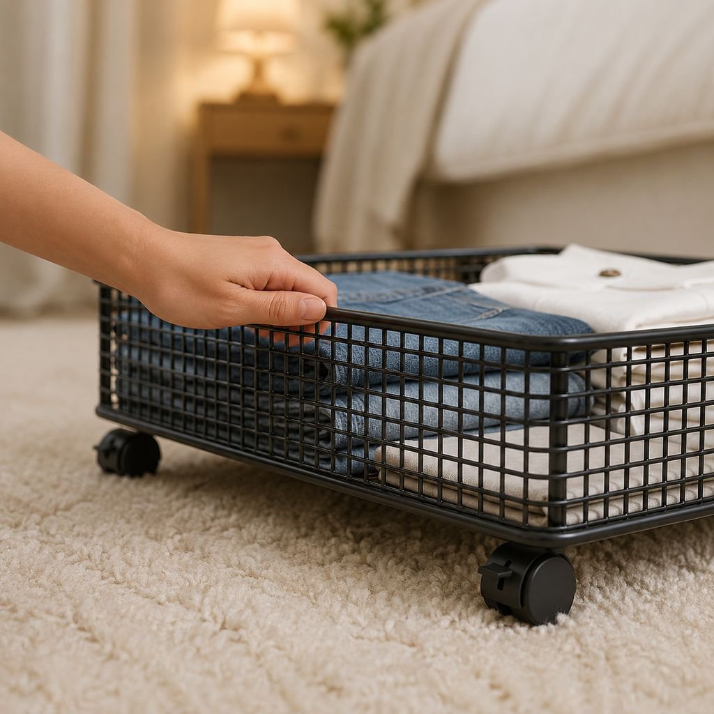 Movable Iron Under Bed Storage Box