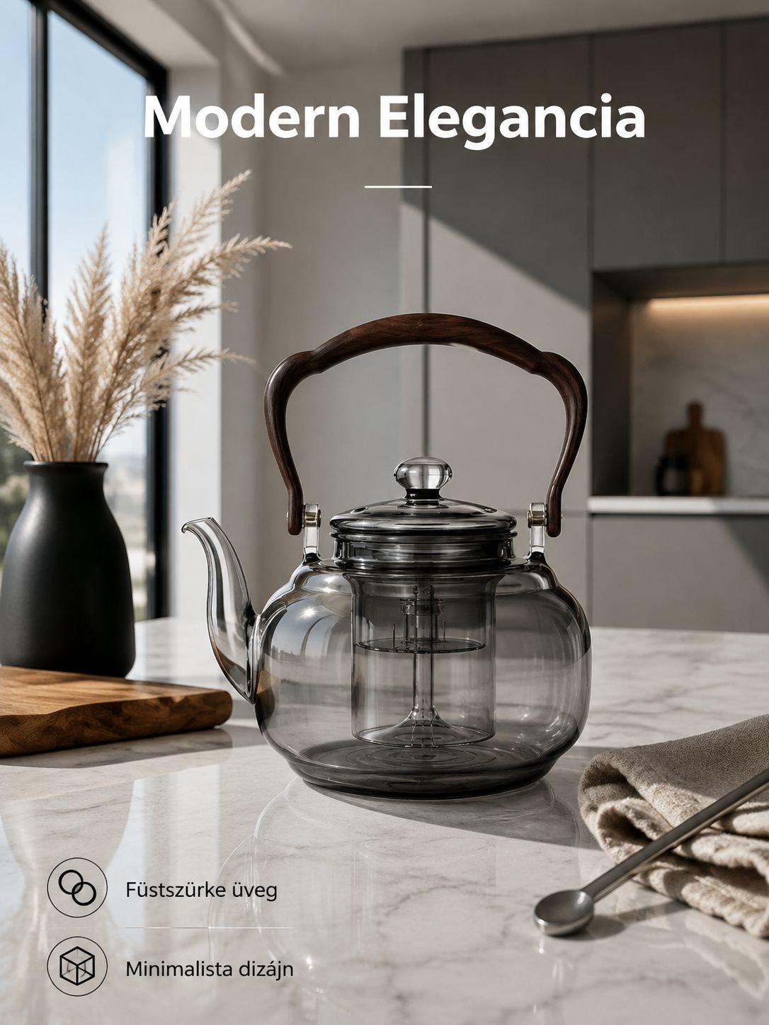 Hőálló magas bórszilikát üveg teáskészlet