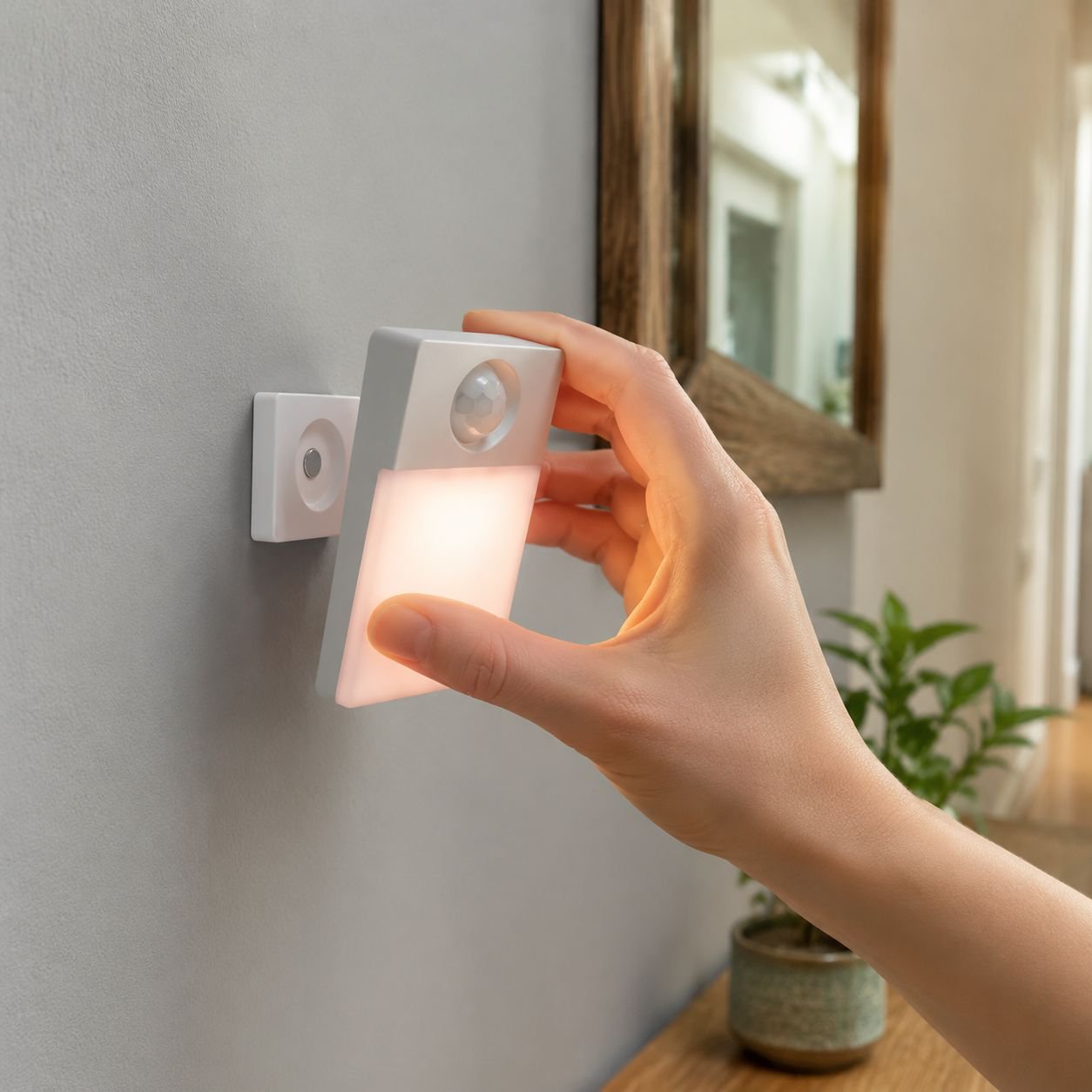 LED indoor motion sensor light with auto and constant modes