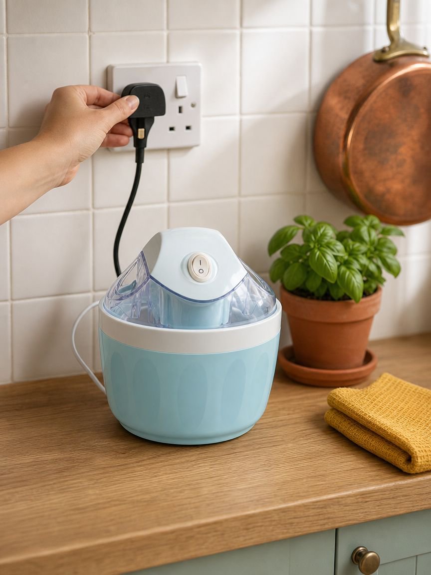 Fresh fruit and Smart Ice Cream Maker