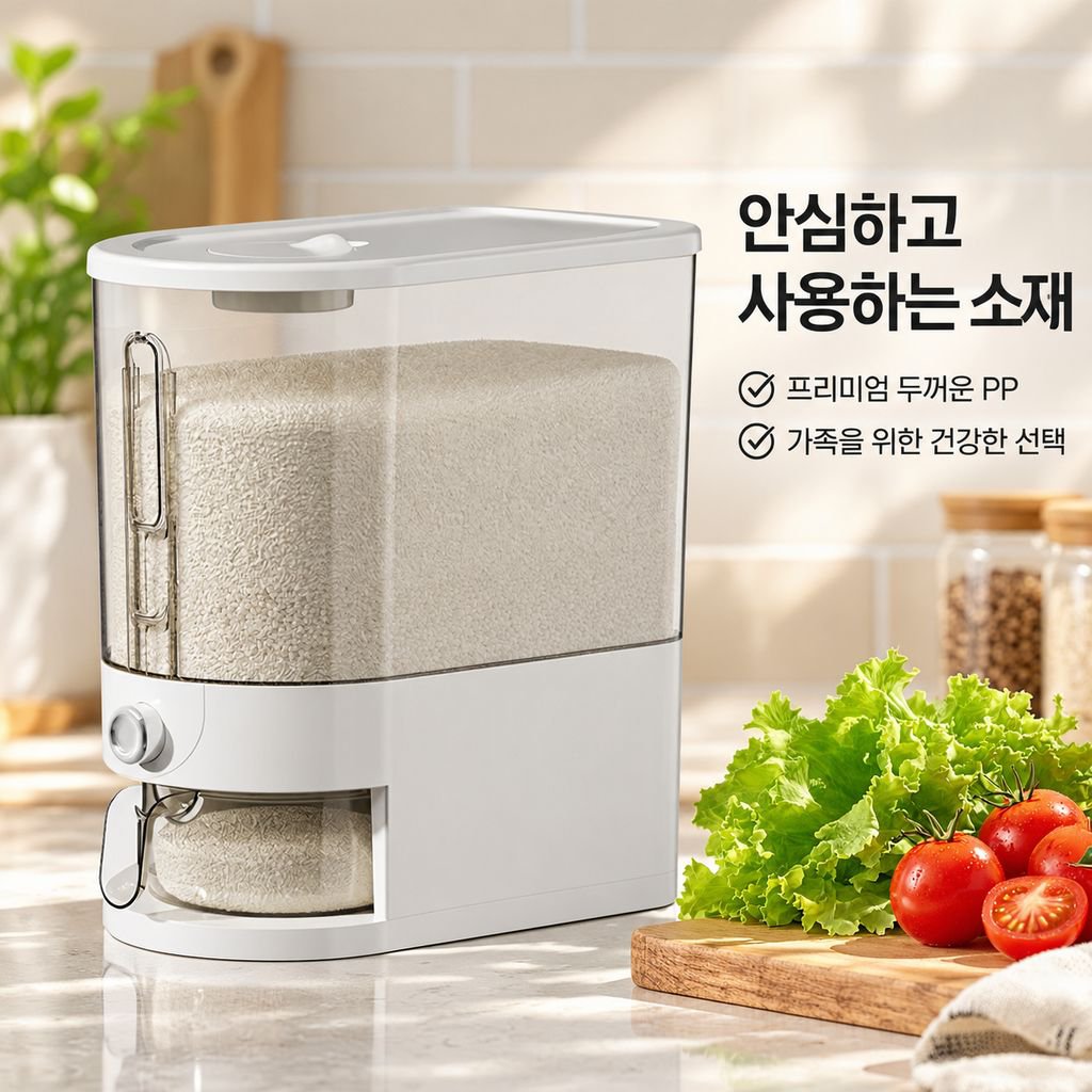 쌀을 보관하는 밀폐형 쌀 보관함