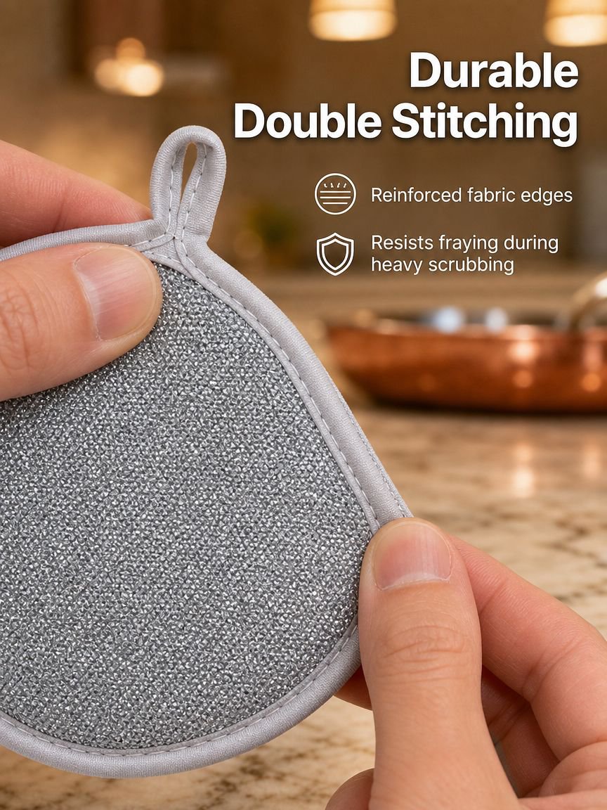 Double-sided steel wire sponge
