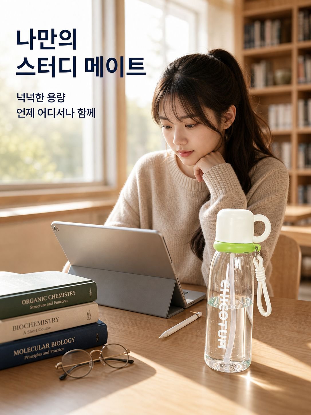 학생 빨대컵 비주얼 플라스틱컵 대용량 물컵 여자 넘어짐 방지 내열 외출 휴대용 스포츠 물통