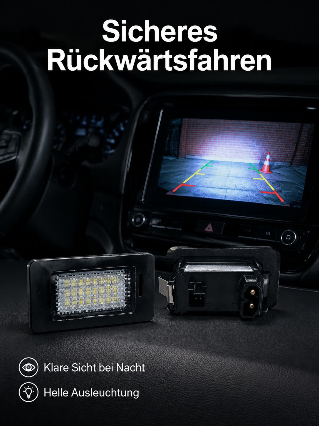 Superhelle LED Kennzeichenleuchte für BMW Modelle