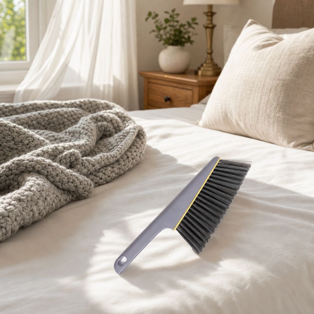 Dusting Brush Set with Storage Handle, Easy Bed Cleaning