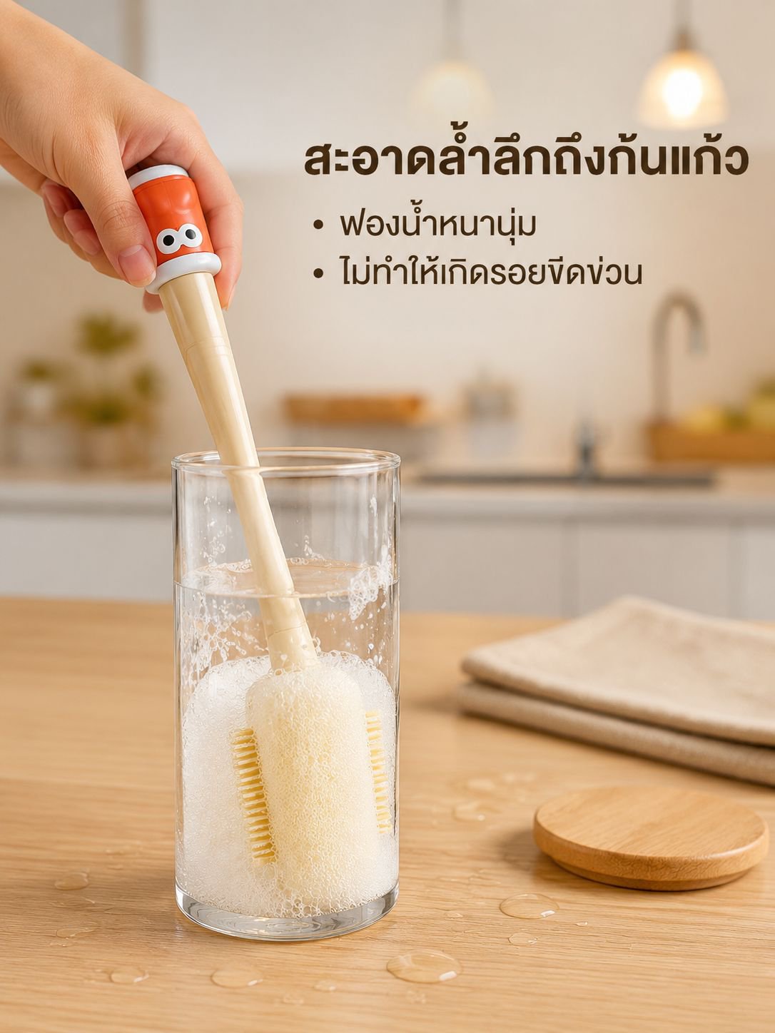 แปรงถ้วยอเนกประสงค์ด้ามยาว