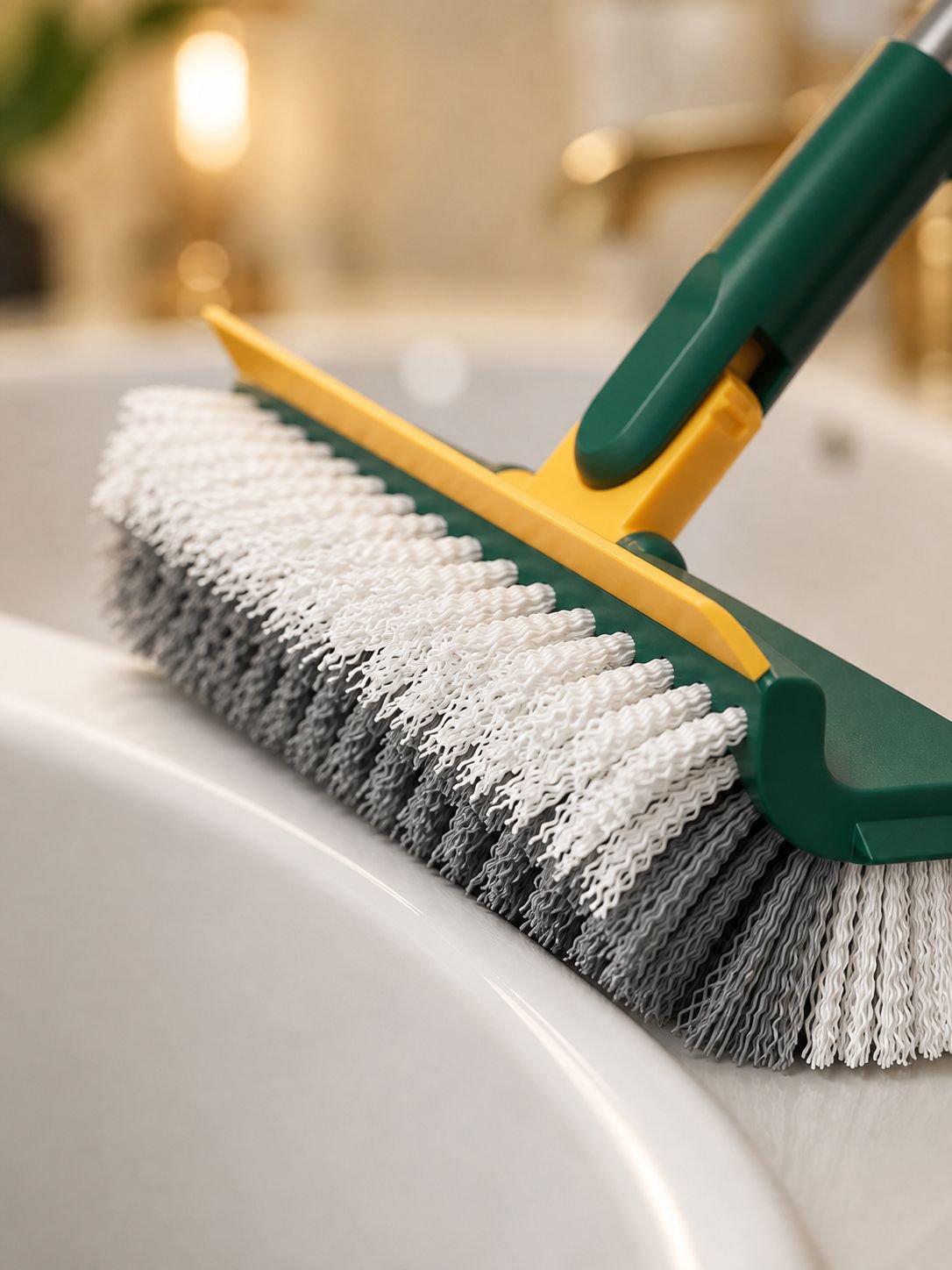 Corner and gap brush reaching tight spaces