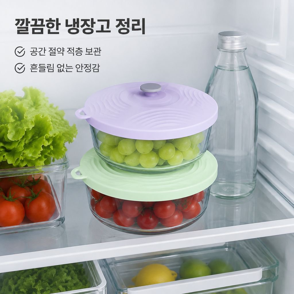 실리콘 식품 보관 뚜껑