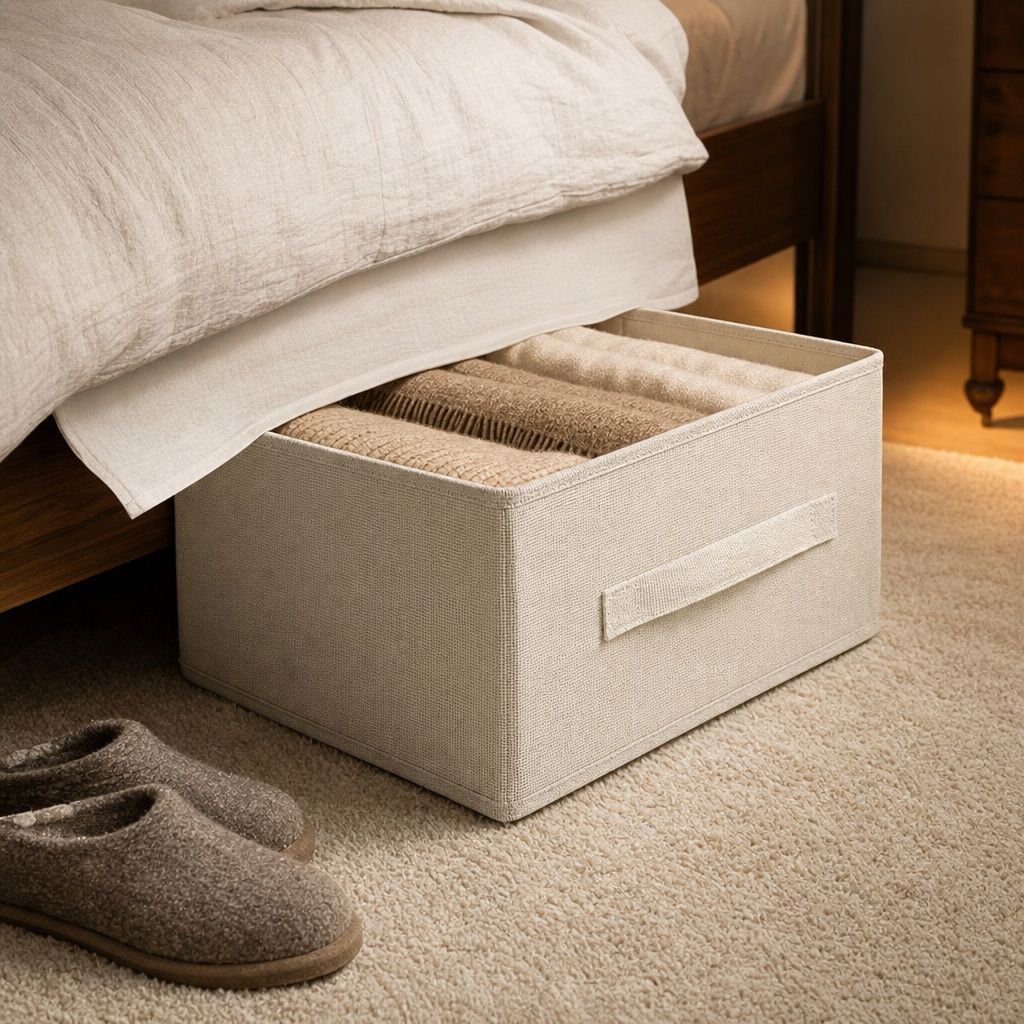 Cotton and Linen Material Clothes Organizer Box