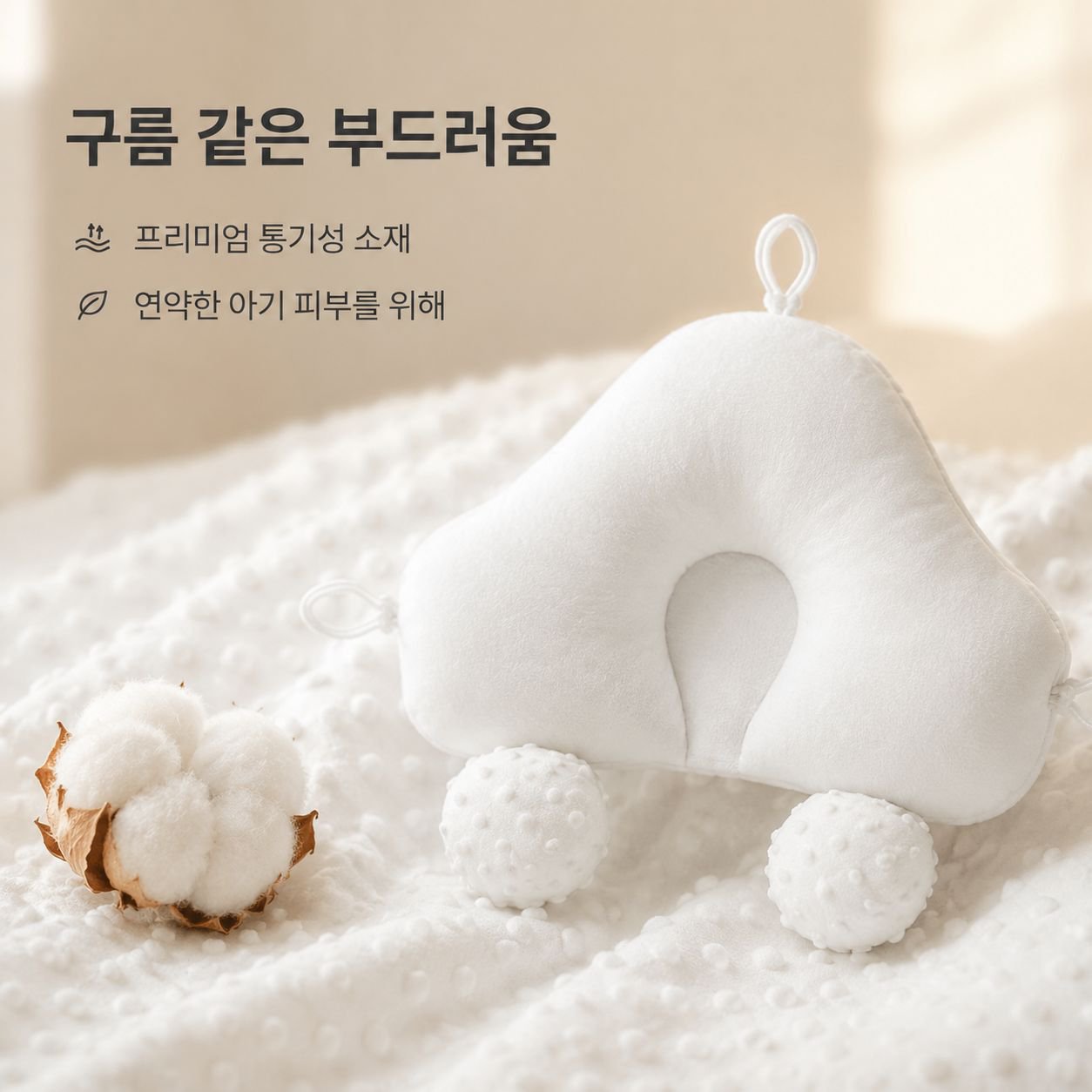 아기 수면 교정 베개 신생아 머리 모양 방지 편안한 베개