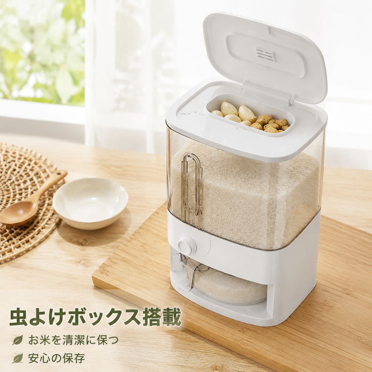 新作家庭用プラスチック米びつ
