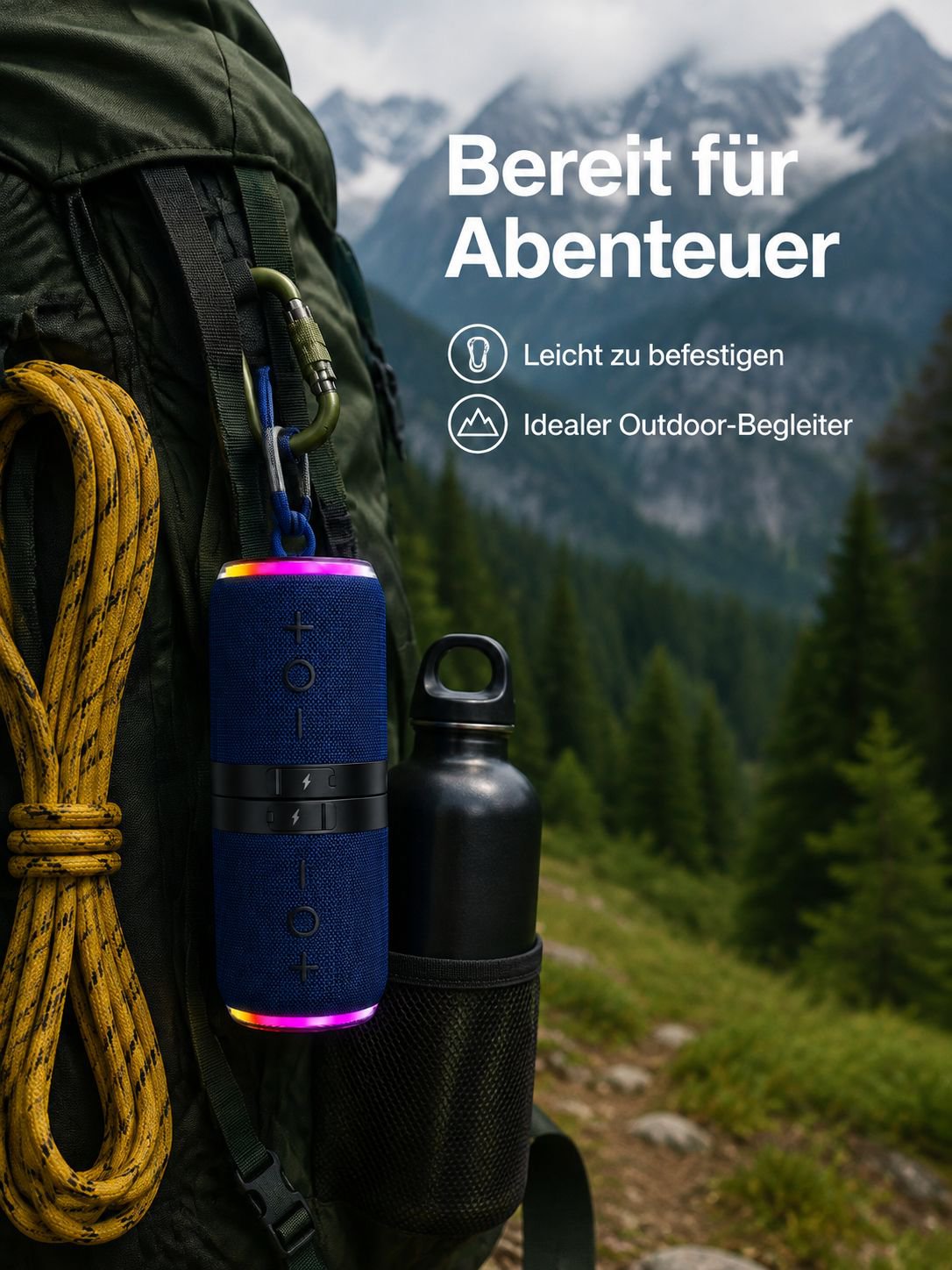 Modischer tragbarer Bluetooth-Lautsprecher mit Magnetfunktion