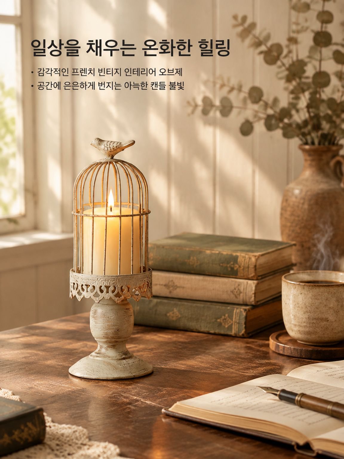 홈카페와 거실에 어울리는 빈티지 촛대