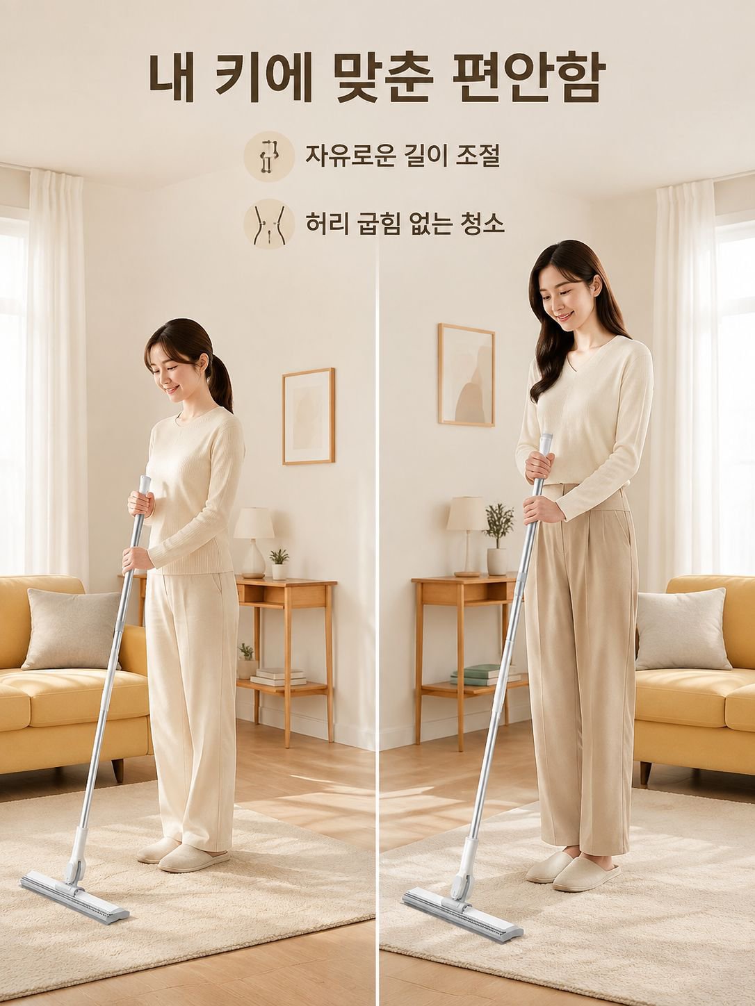 욕실에서 사용하는 다기능 실리콘 빗자루