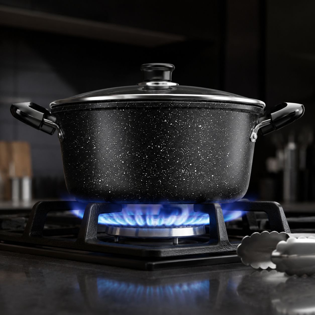 Nonstick interior of McRib soup pot for easy cleaning