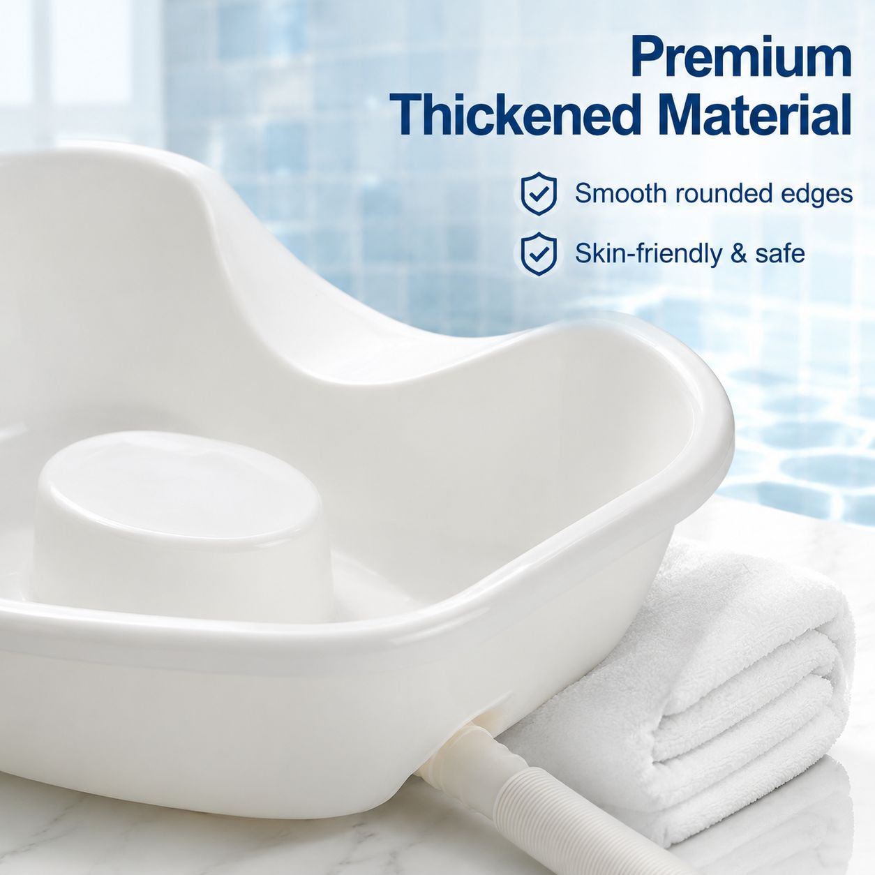 Portable Flat Lying Shampoo Basin for Elderly and Pregnant Women, Flexible Design