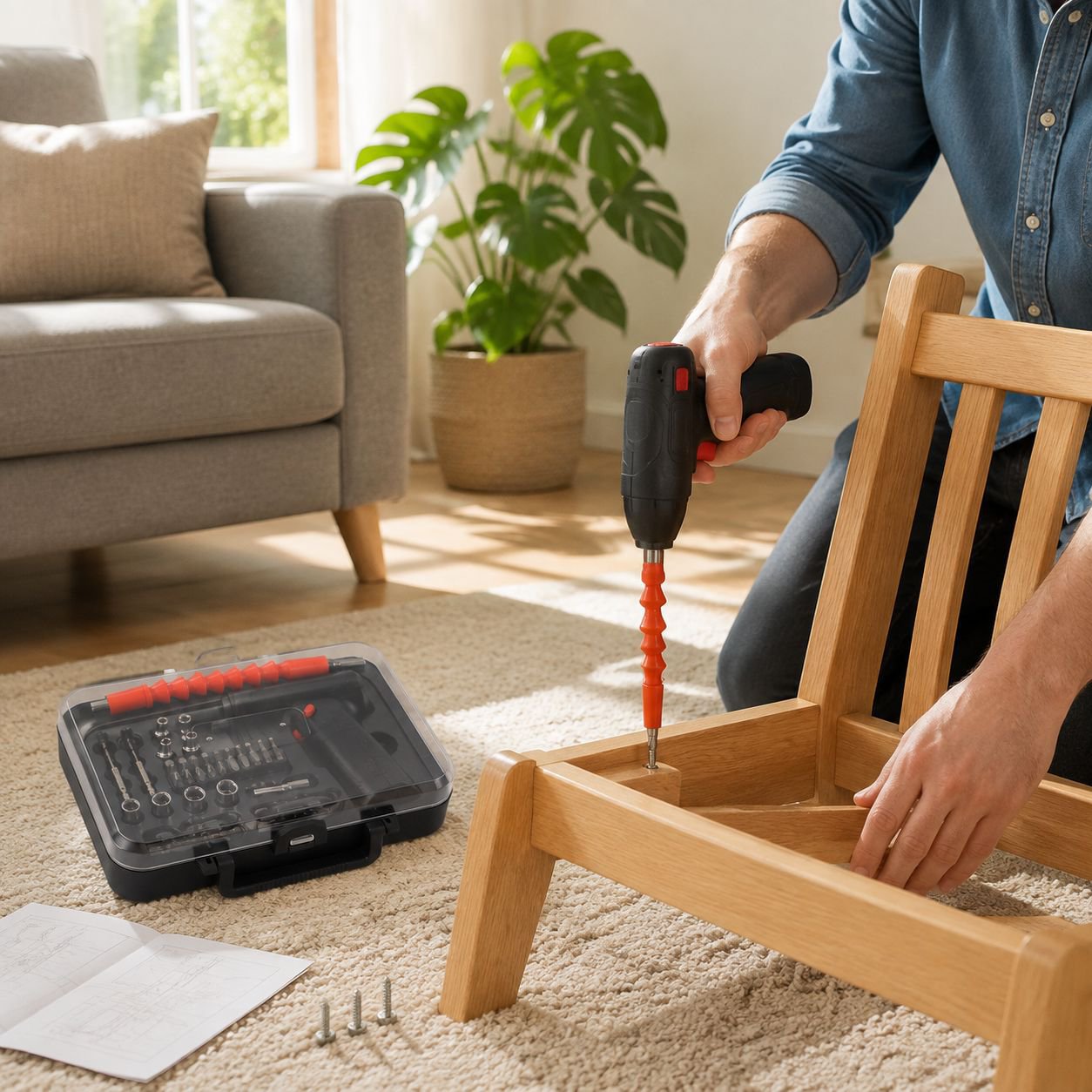 Portable Household Electric Screwdriver Lithium Drill Set