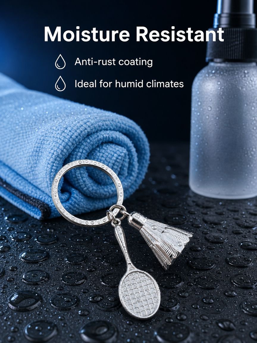 Badminton Racket Keychain