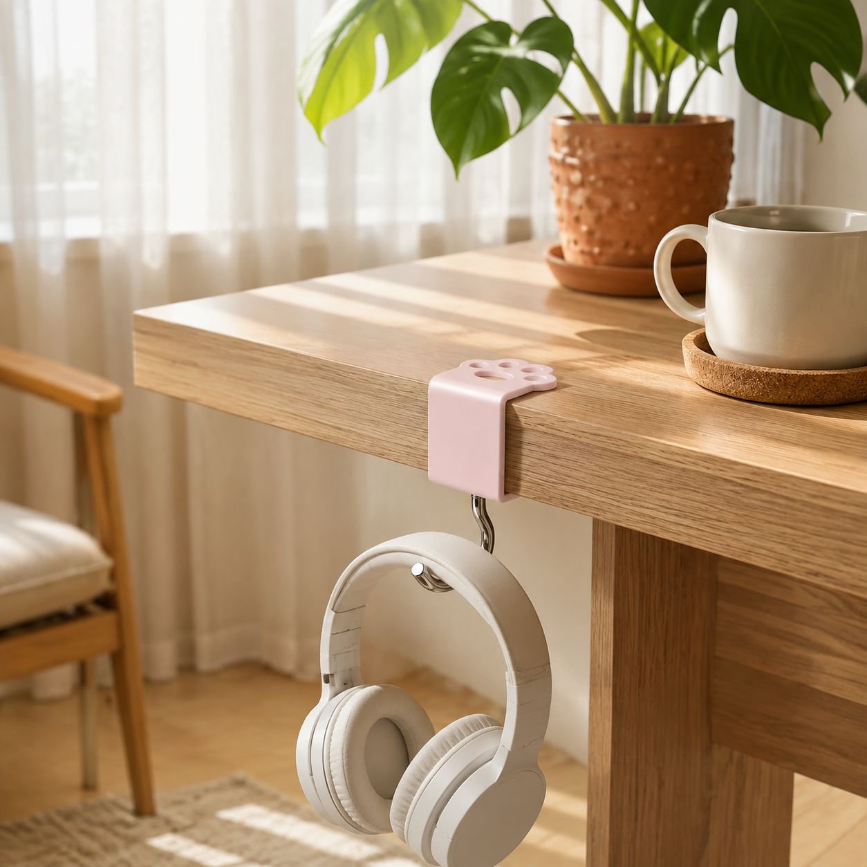 Creative Cat Paw Desk Edge No-drill Hook in Macaron Colors