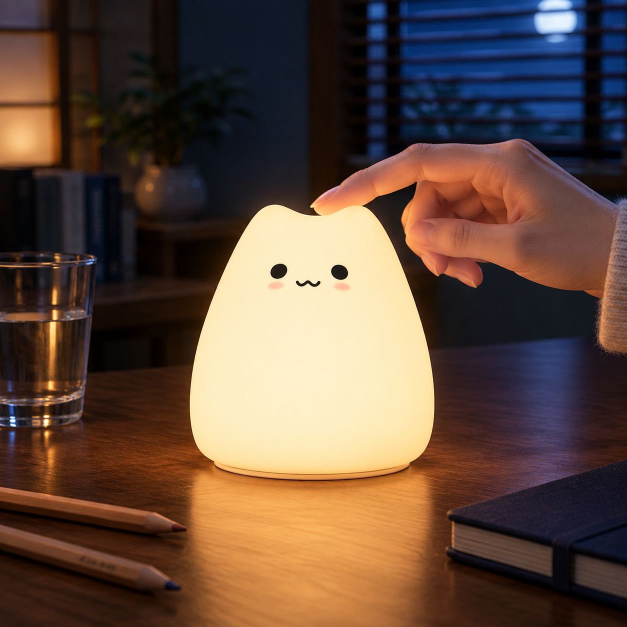 JMY高級カートゥーンシリコンスラップテーブルランプ 子供用寝室ナイトライト
