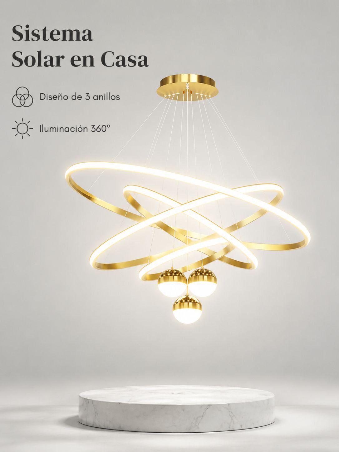 Lámpara colgante LED de forma esférica