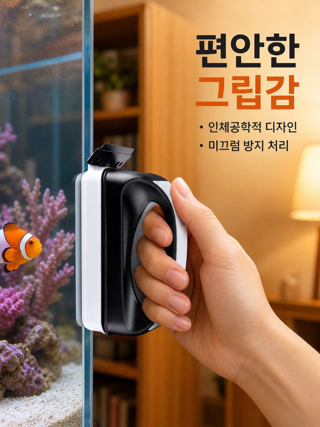 어항 스크레이퍼 자석 브러시 청소 도구 유리 지우개 이끼 제거 칼