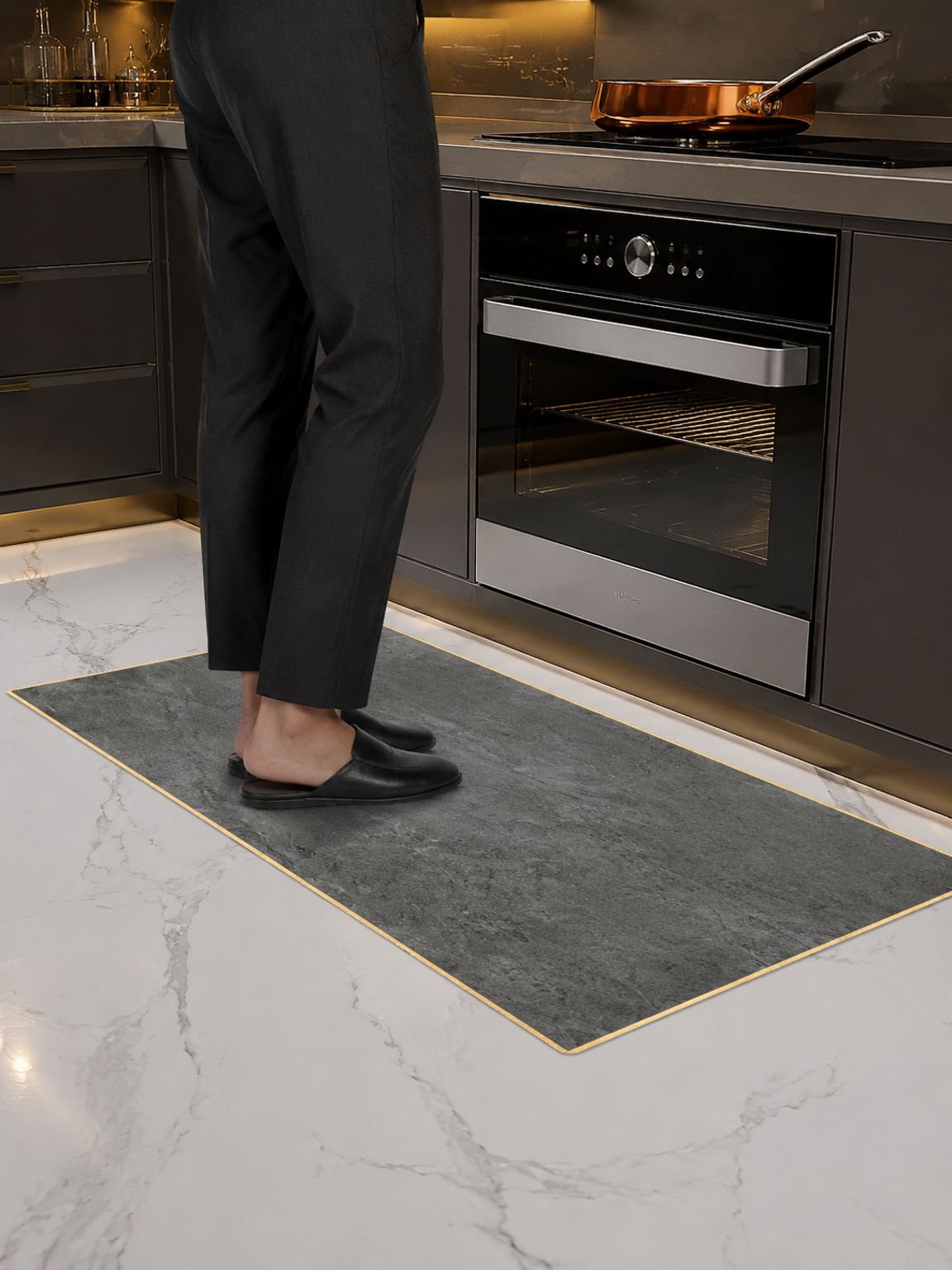 Eco-friendly kitchen mat with modern design