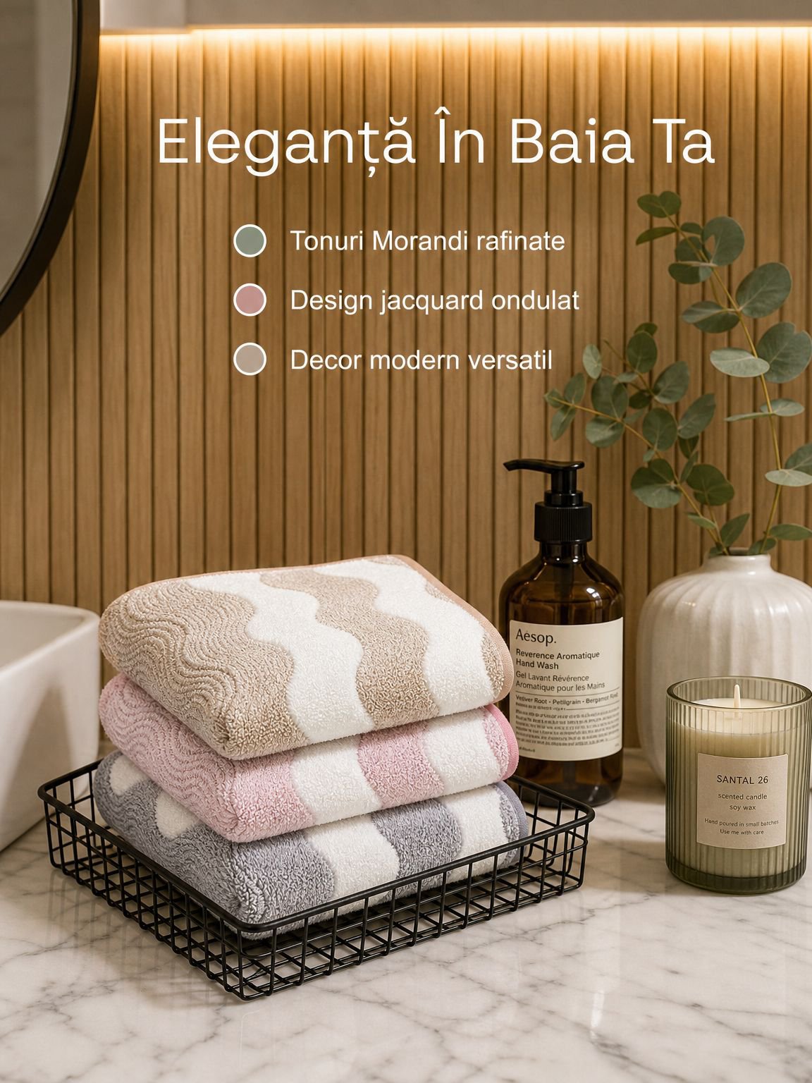 Prosop absorbant în două nuanțe