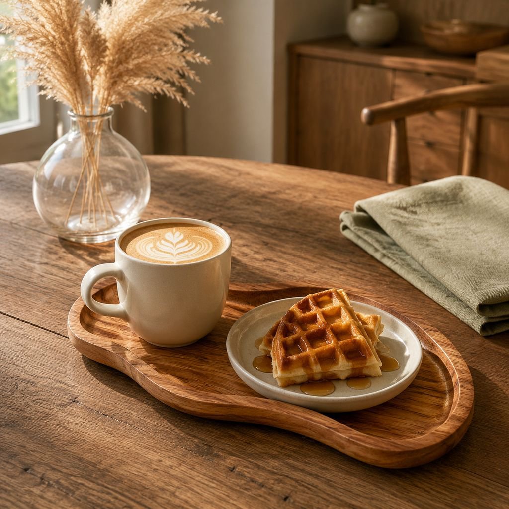 Solid Wood Peanut-shaped Snack Plate