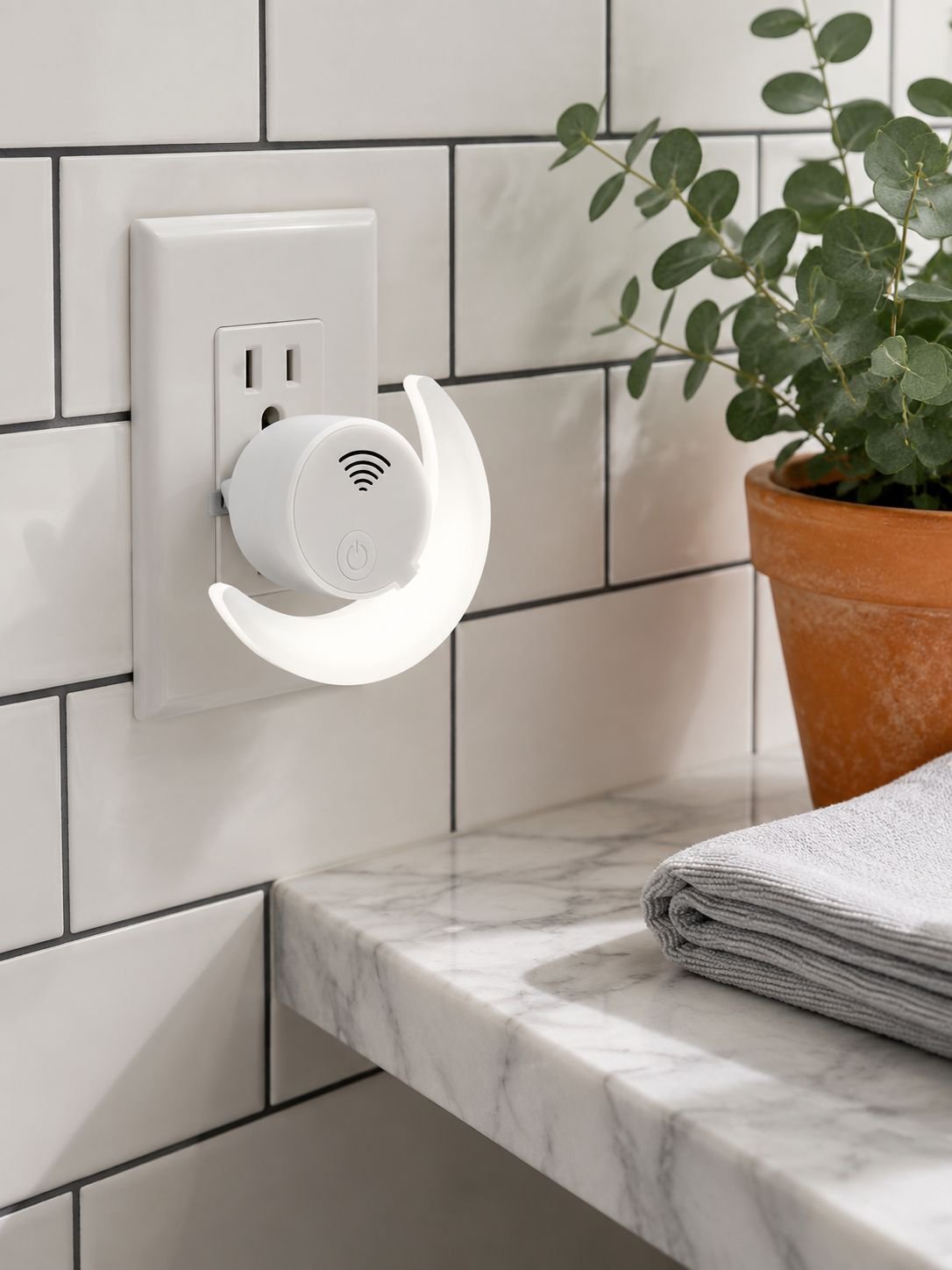 Modern design ultrasonic mosquito repellent night lamp