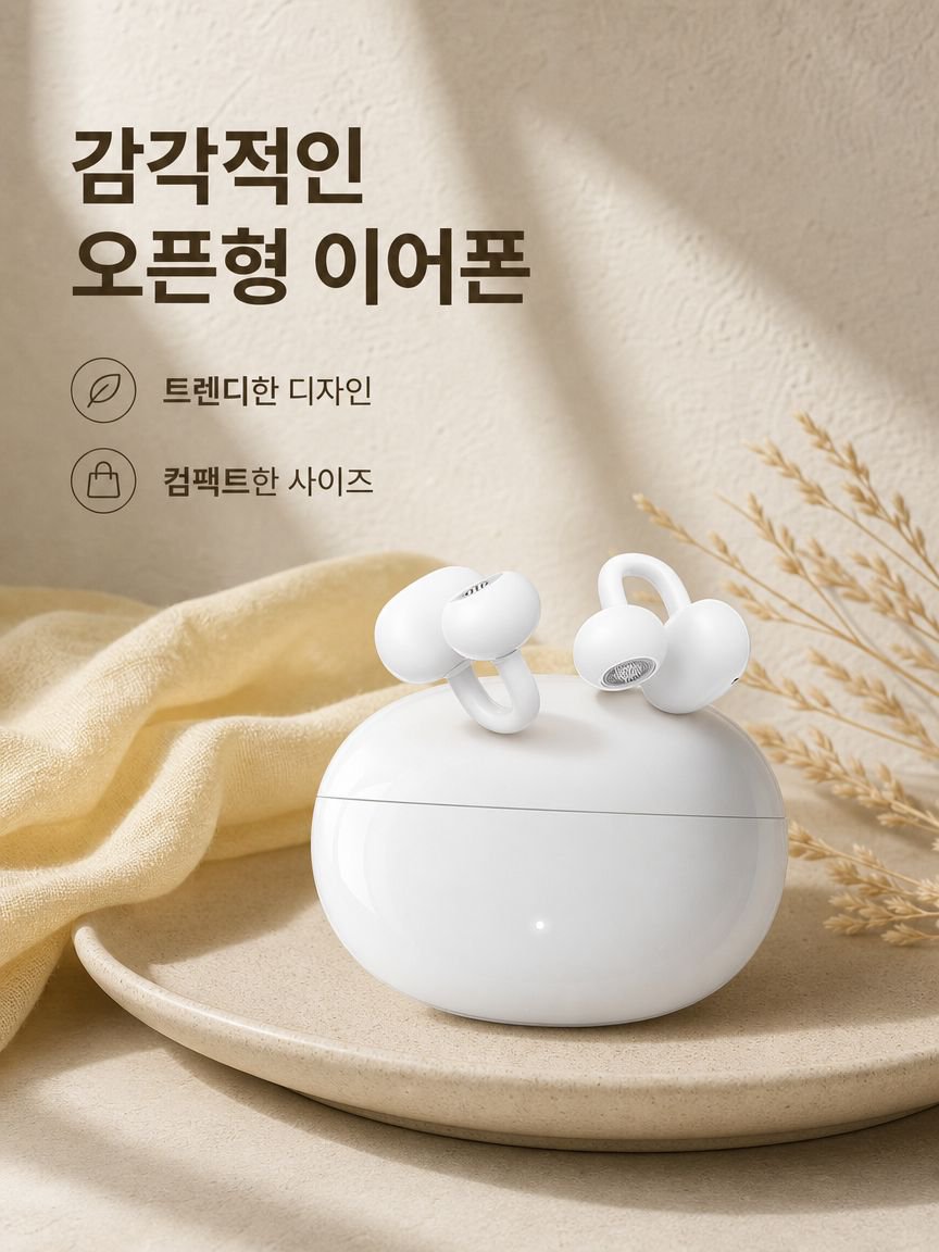 경량 골전도 귀걸이형 오픈형 이어폰