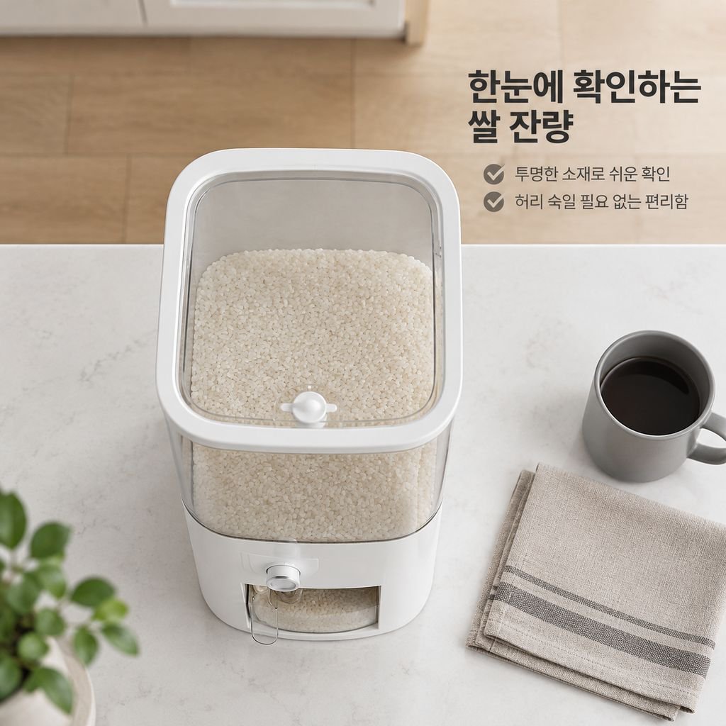 쌀벌레와 습기 걱정을 덜어주는 쌀통
