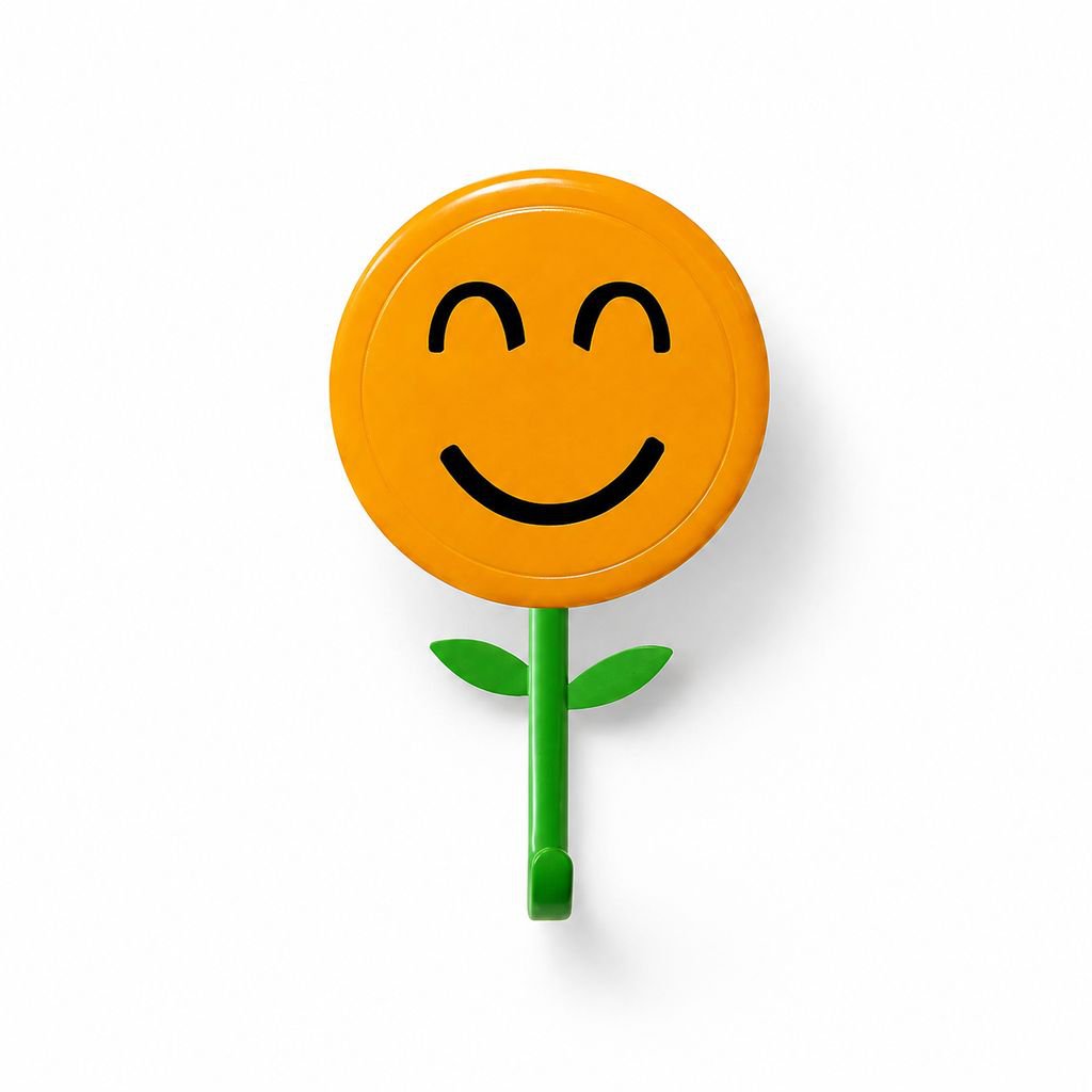 Sunflower No-Drill Self-Adhesive Retractable Hook for Office and Bedside
