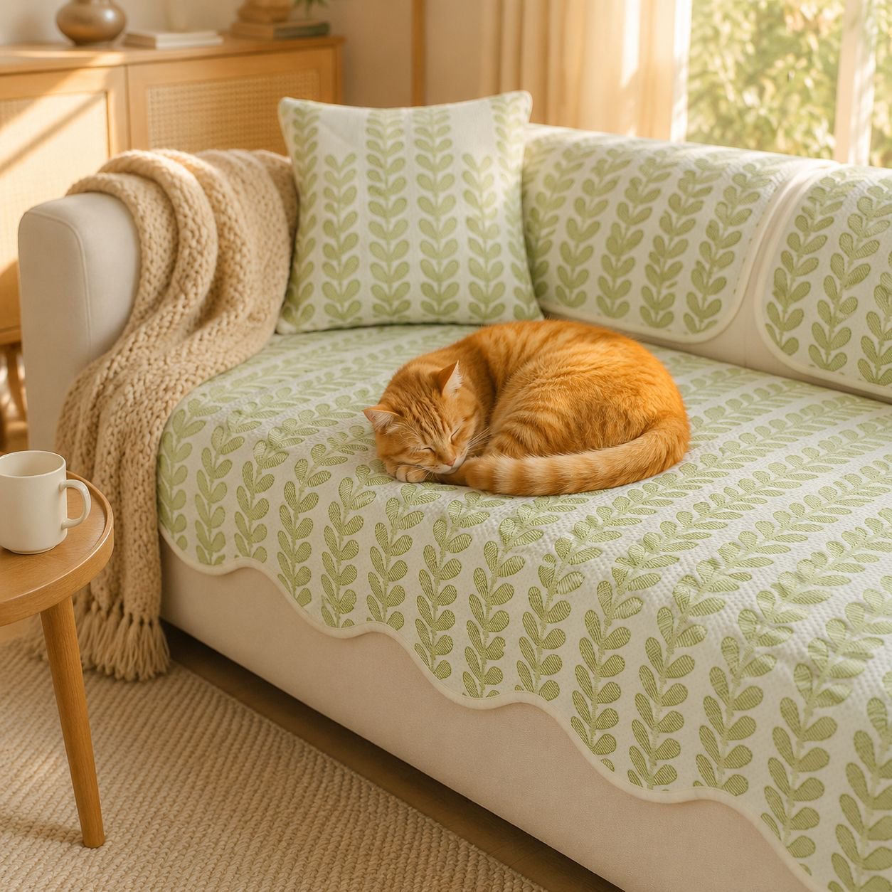 Easy-to-Clean Summer Ice Silk Sofa Protector