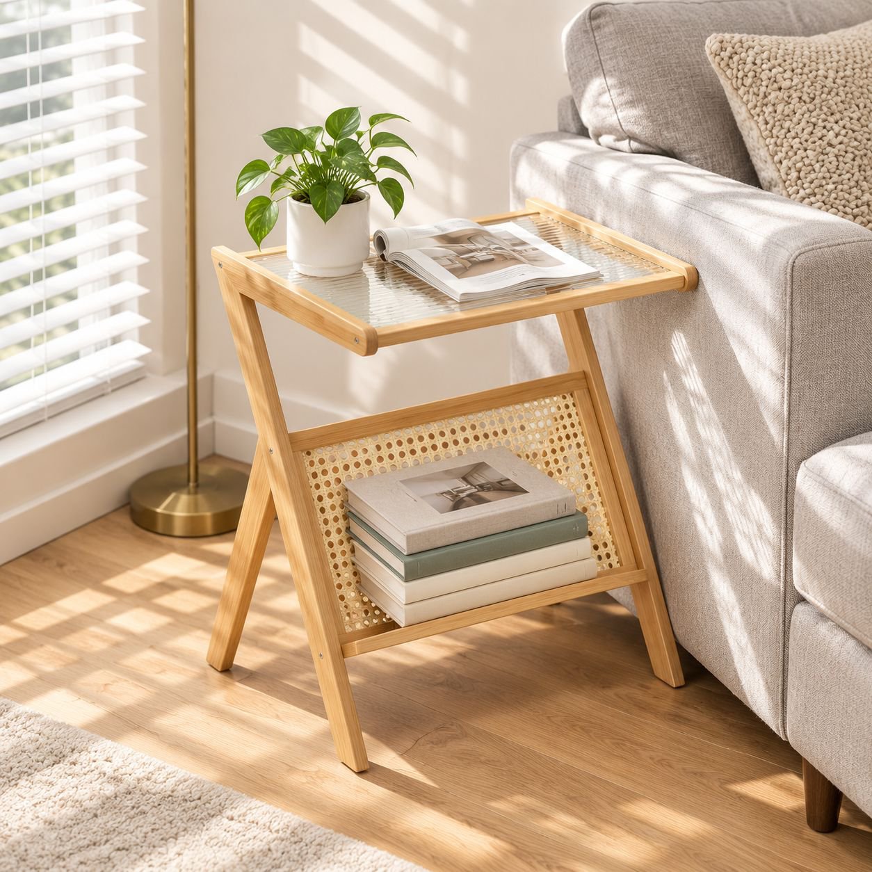 Small Glass Tea Table for Compact Spaces