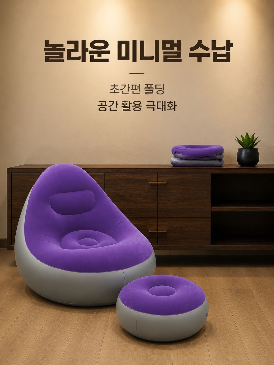 휴대용 접이식 두꺼운 에어소파