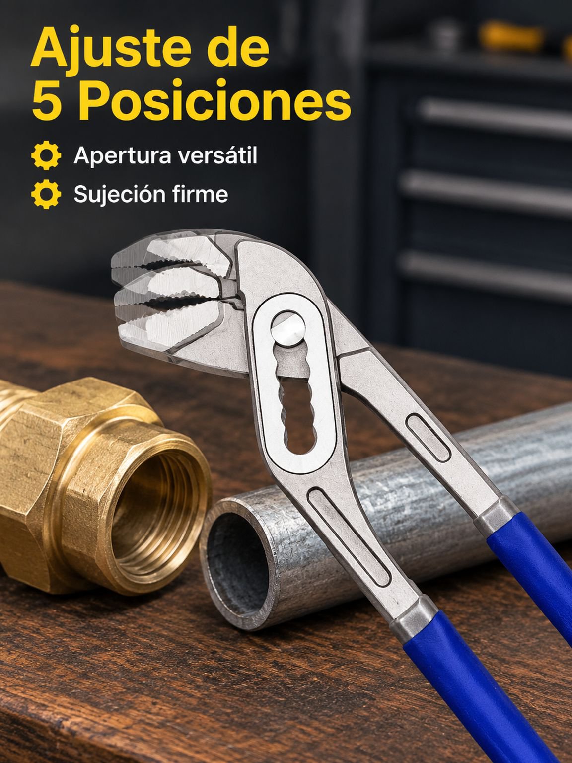 Llave para tubos ajustable multifuncional