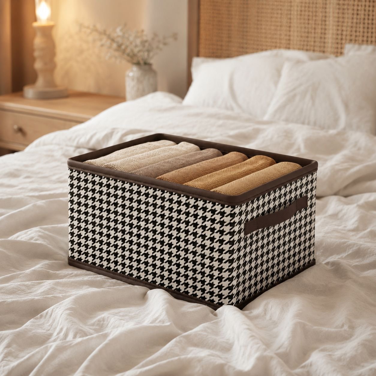 Boîte stable pour organiser vêtements et linge