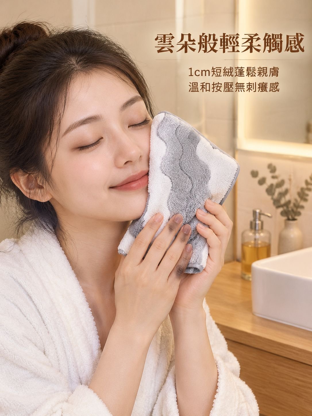 珊瑚絨雙拼色毛巾吸水舒軟家用擦臉巾