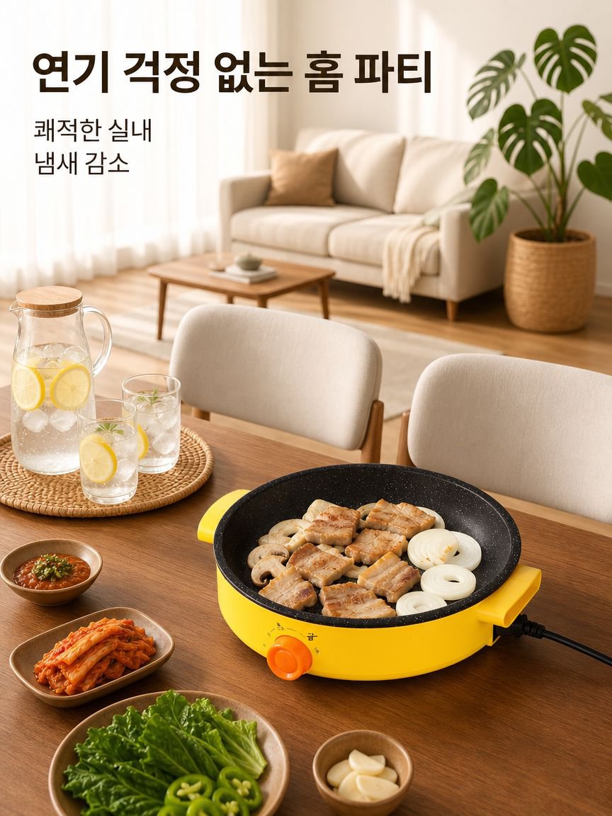 스마트 온도조절 전기 그릴