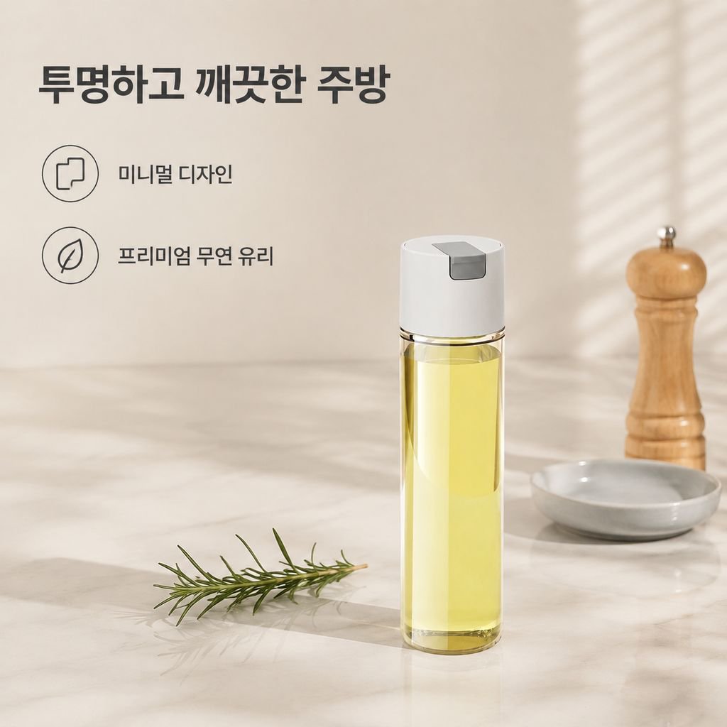 가정용 자동 개폐 누유 방지 유리 오일병